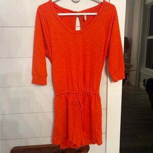 Vibrant Orange 3/4 Sleeve Women's Top